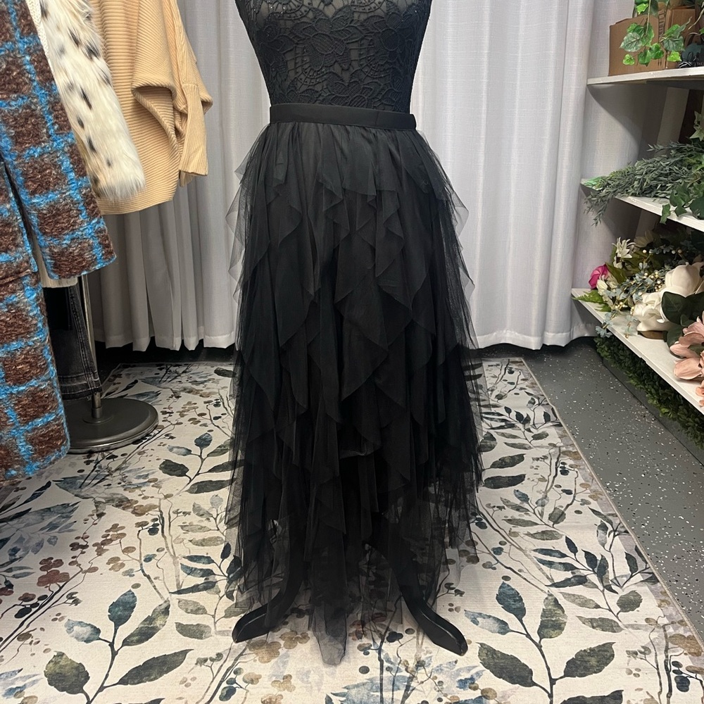 Papillon Blanc Black Tulle Skirt